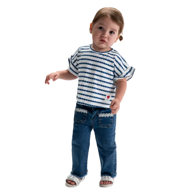 Mayoral girls' blue t-shirt