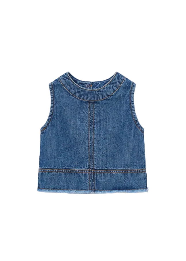 Mayoral Girls Denim Top Dark