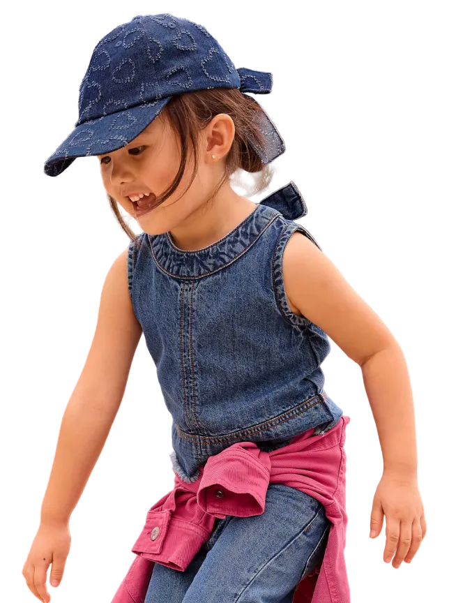 Mayoral Girls Denim Top Dark