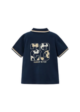 Mayoral Boys Football Polo Shirt Navy