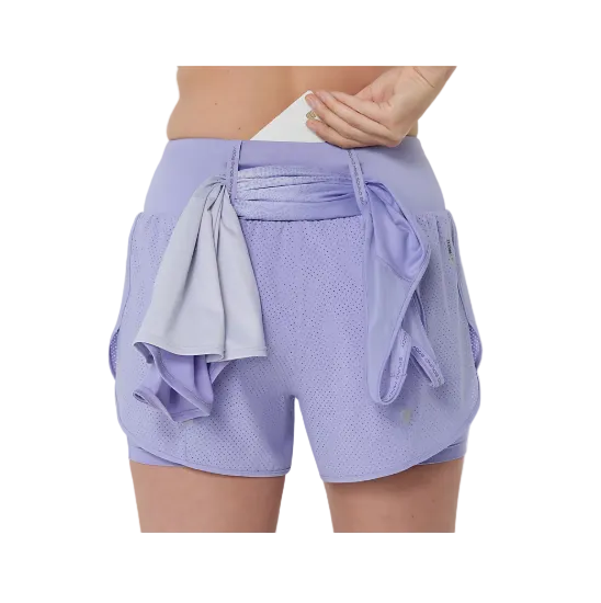 Asics Womens Shorts Road 2-N-1 3.5 Inch Bluebell