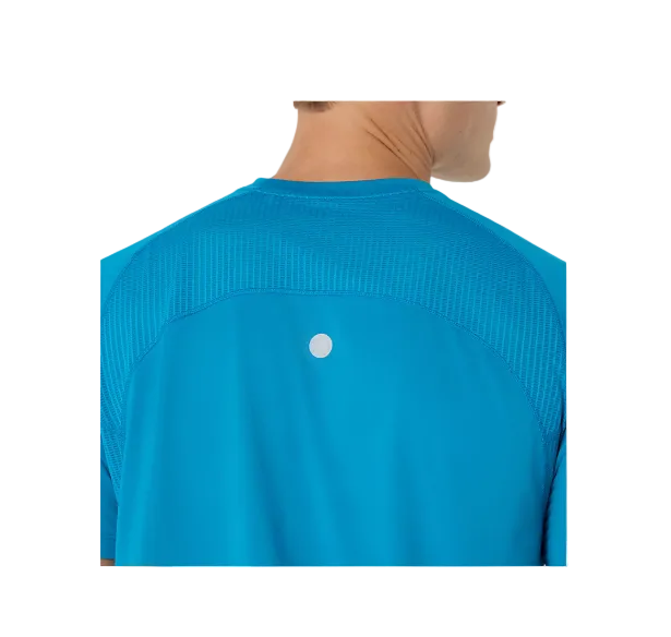 Asics Mens T-Shirt Road Fade SS Aegean Blue/Yamabuki