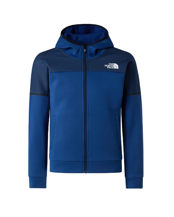 The North Face boys' navy and blue hoodie with zip