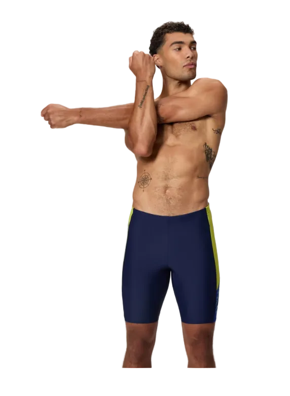 Speedo men's navy and blue shorts with drawcord