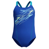 Speedo girls' blue and green swimwear
