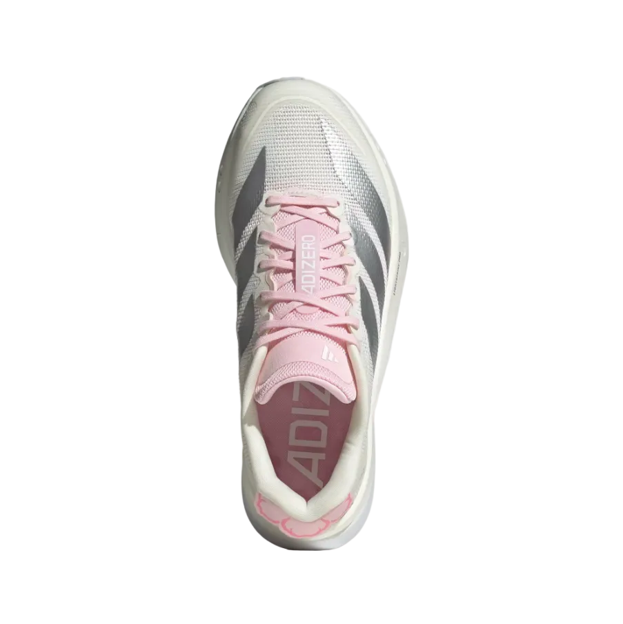 Adidas Womens Trainer Adizero Boston 13 White/Silver Metallic/Pink