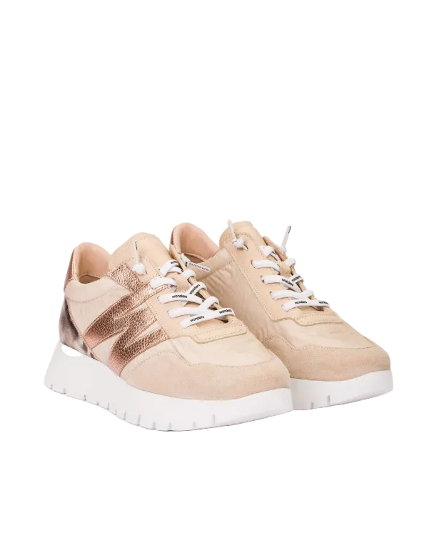 Wonders Womens Trainer A-24100 Beige/Rame