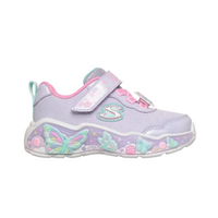 Skechers Girls Trainer S Lights-Lil Butterfly Bliss Lavender/Multi