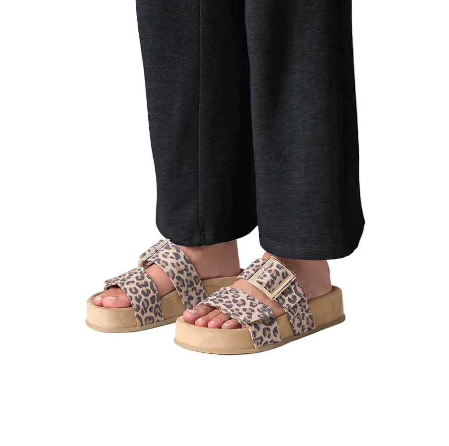 Paul Green Womens Sandal 6157-000 Leopardino Desert