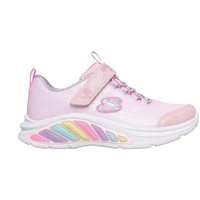 Skechers Girls Trainers Rainbow Cruisers Glitzy Glo Light Pink/Lavender