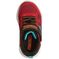 Skechers Boys Trainers Meteor Lights Red/Black