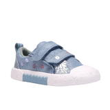 Clarks girls' canvas shoe with velcro