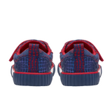 Clarks boys' navy and red canvas shoe with velcro