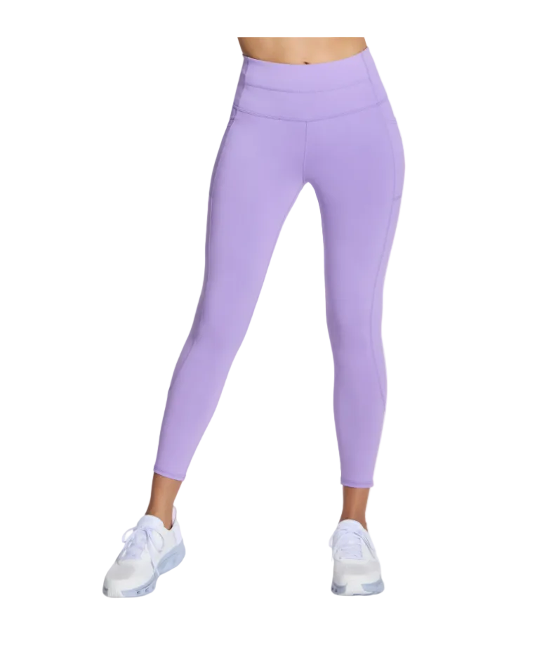 Skechers Womens Leggings Go Walk High Waisted 7/8 Purple/Coral