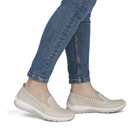 Rieker women's cream slip-on shoe