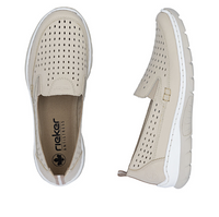 Rieker women's cream slip-on shoe