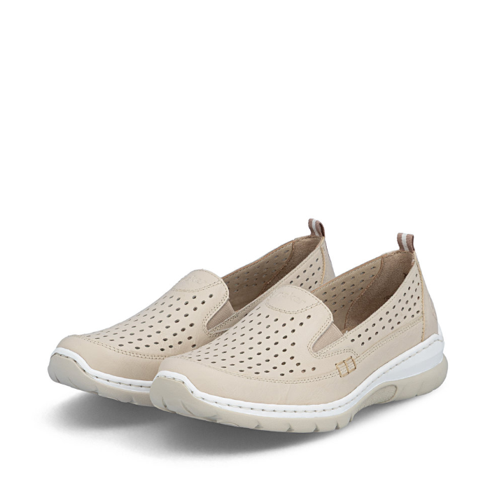 Rieker women's cream slip-on shoe