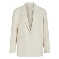 Vila Womens Blazer Flea L/S Button Detail Birch