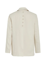 Vila Womens Blazer Flea L/S Button Detail Birch