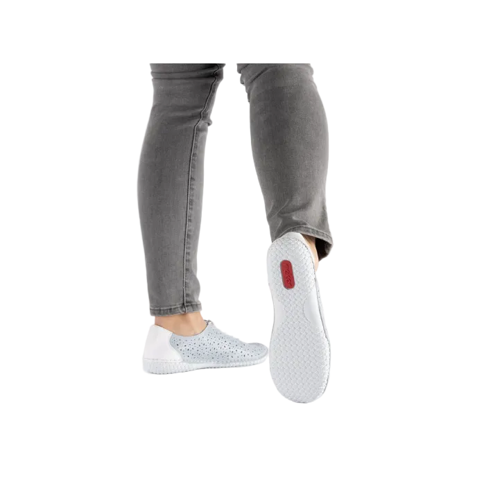Rieker women's blue slip-on shoe