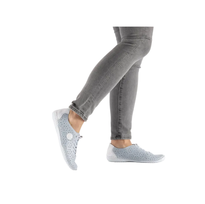Rieker women's blue slip-on shoe