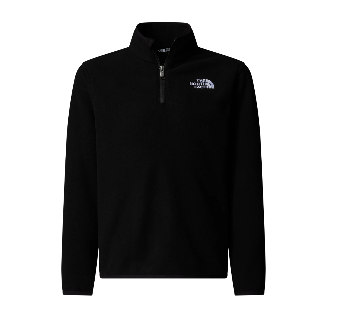 The North Face Teens Quarter Zip Glacier TNF Black