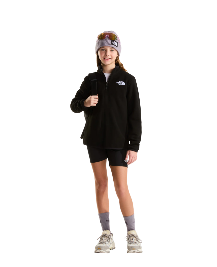 The North Face Teens Quarter Zip Glacier TNF Black