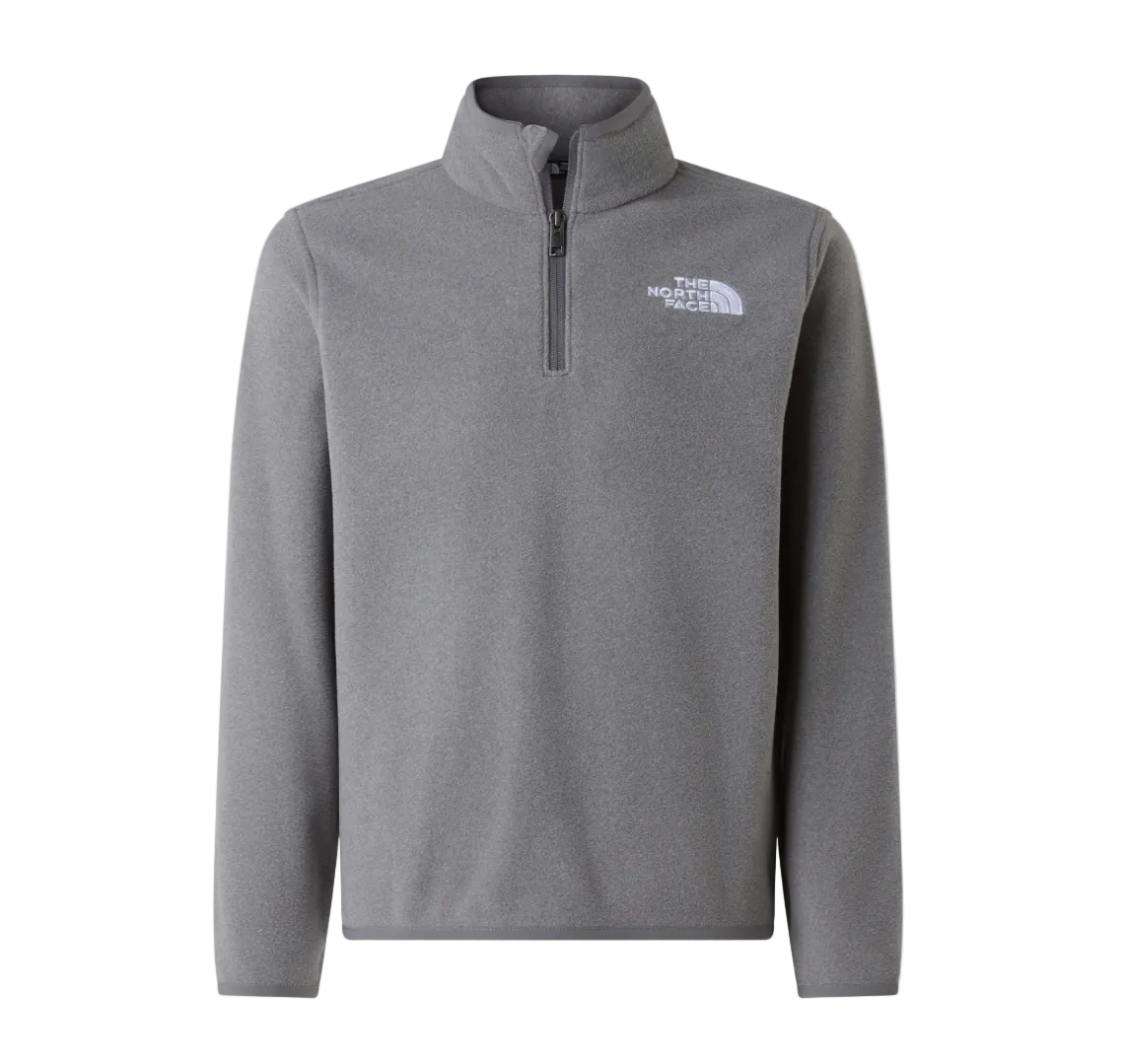The North Face Teens Quarter Zip Glacier TNF Mid Grey Heather