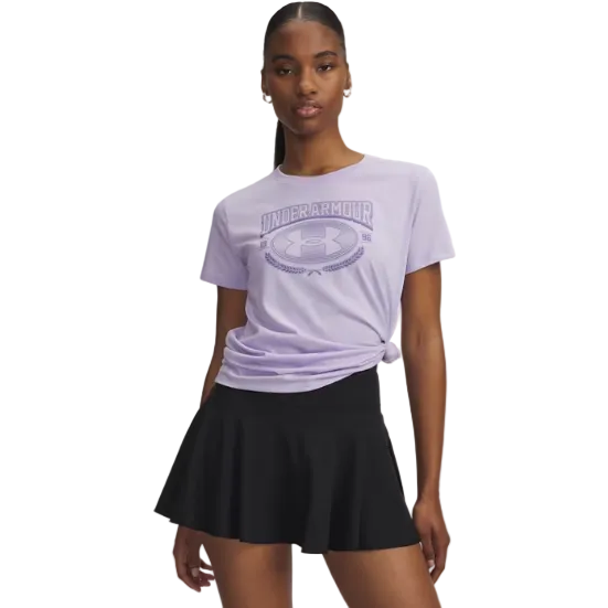 Under Armour Womens T-Shirt Varsity Purple Crest/Purple Luxe