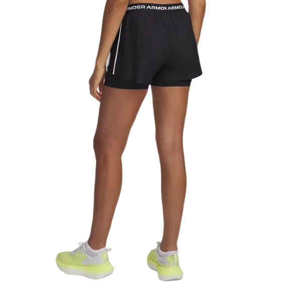 Under Armour Womens Shorts Tech Play Up 2in1 Black/White
