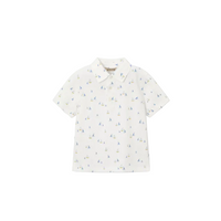 Mayoral Boys Printed Polo Shirt White/Olive
