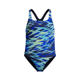 Speedo Girls Swimsuit Hyperboom Print Medalist Blue/Light Green