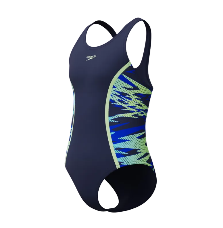 Speedo Girls Swimsuit Hyperboom Splice Muscleback Blue/Light Green