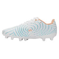 Under Armour Junior Football Boot Shadow Select 4 FG White/Blue/Azul