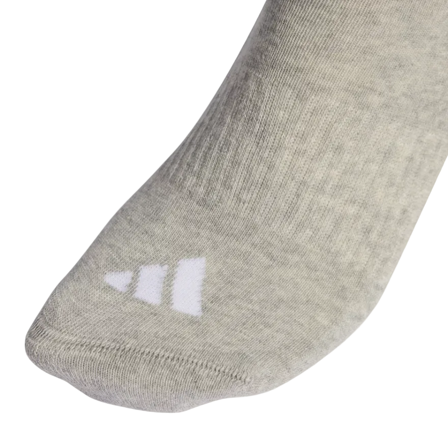 Adidas Unisex Socks 3 Pack 3 Stripes Essential Crew Grey