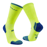 Hilly Unisex Socks Marathon Fresh Crew Min Yellow/Royal Blue