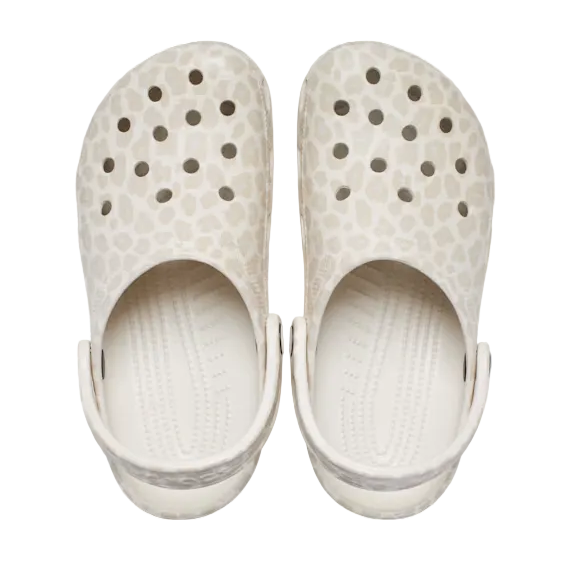 Crocs Womens Classic Animal Clog Almond Tint/ Leopard  21180