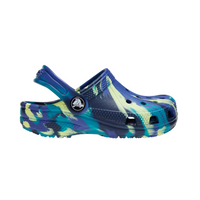 Crocs Boys Classic Marbled Clog Navy/Turbo Teal