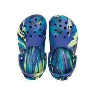 Crocs Boys Classic Marbled Clog Navy/Turbo Teal