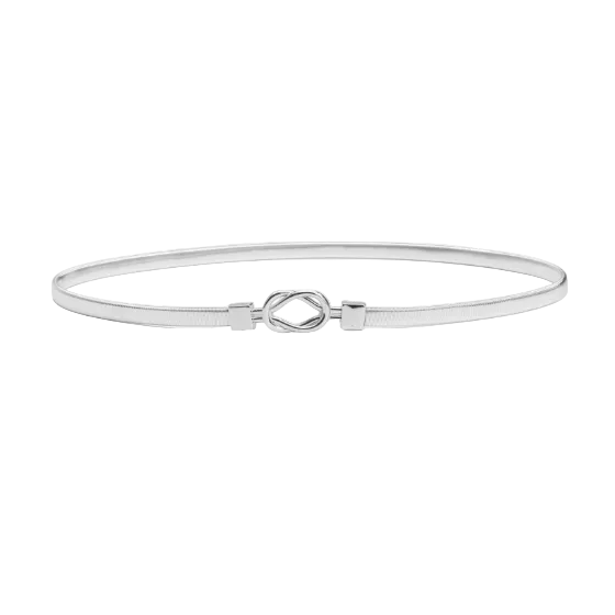 Tiffosi women's silver belt with buckle