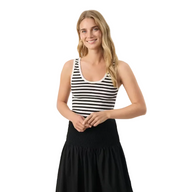 Part Two Womens Roselyn Top Black Stripe