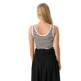 Part Two Womens Roselyn Top Black Stripe