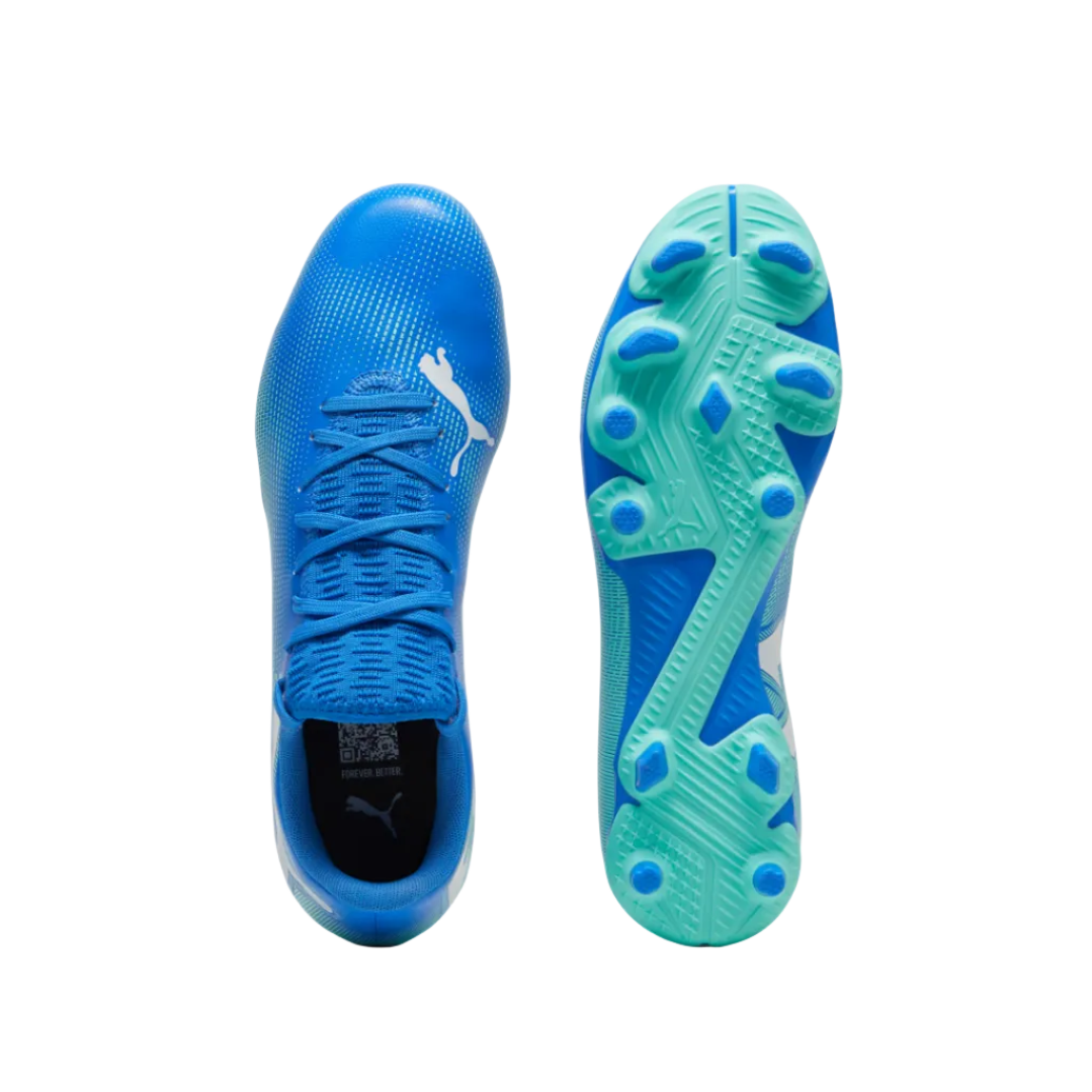Puma Adults Football Boot Future Play 7 FG/AG Hyperlink Blue/ Mint/Puma White