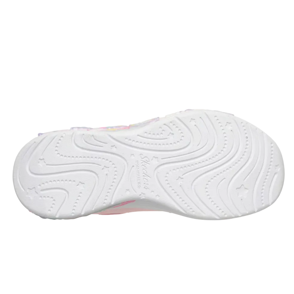 Skechers girls' pink lace-up trainer