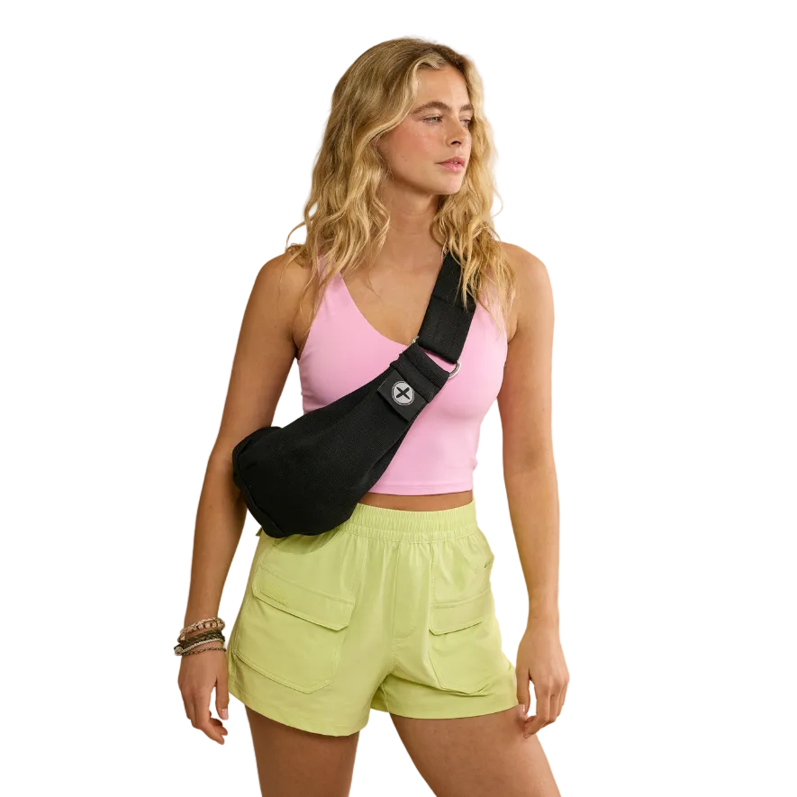 Gym&Coffee women's black cotton bag with zip