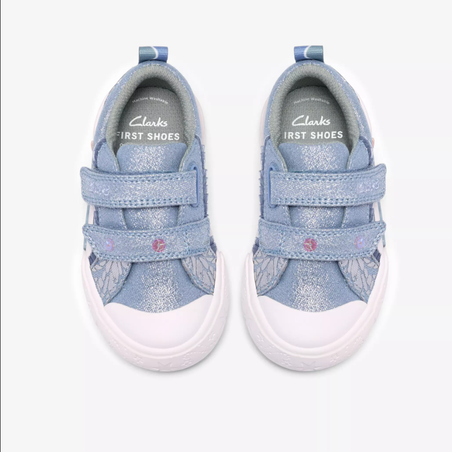 Clarks girls' canvas shoe with velcro