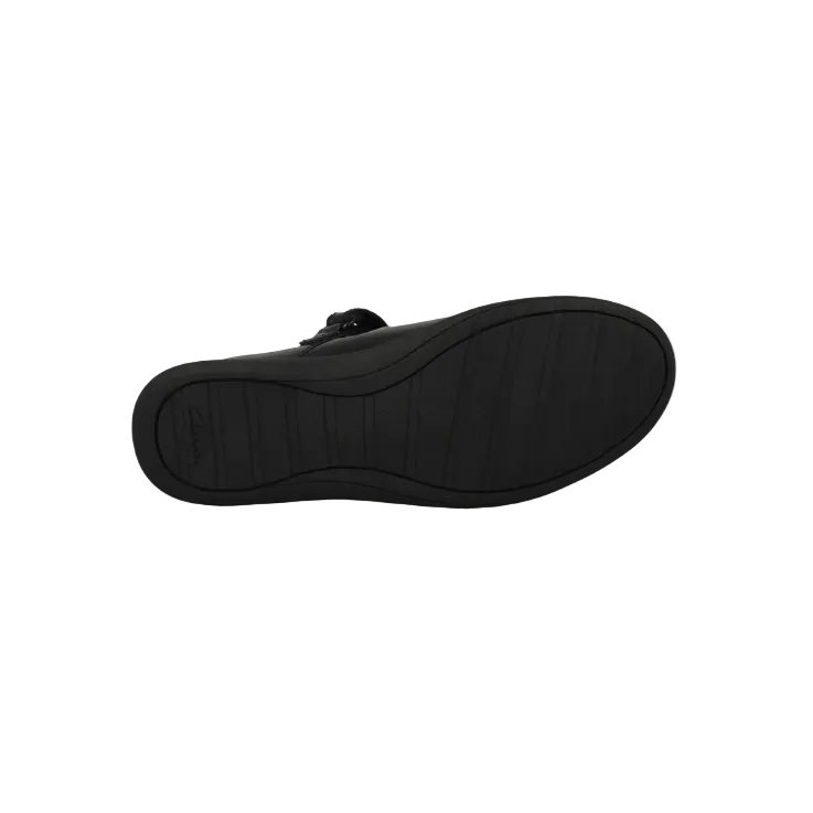 Clarks Etch Mist girls' black patent school shoe