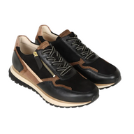 Gabor Womens Trainer Hollywell Black/Whisky/Gold