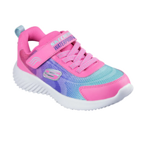 Skechers Girls Trainer Waterproof: Bounder - Hydra Cool Hot Pink/Multi