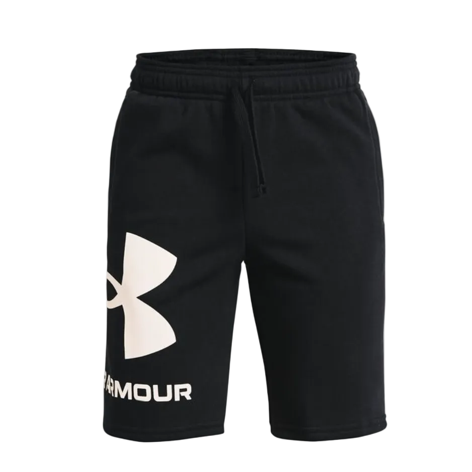 Under Armour Boys Shorts Rival Fleece Big Logo Black